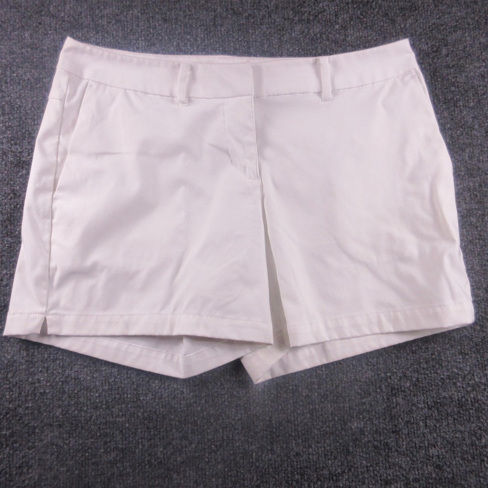 Nike Golf Dri-FIT Shorts Womens 6 White Chino 6"‎ Golf Athletic 884926-100